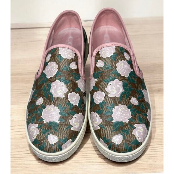 Coach FG1892 Slip On Shoes in Camo/Rose Print – Size 9.5B - Picture 3 of 7